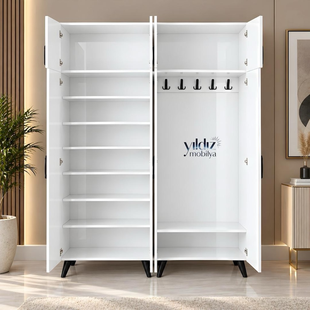 Portmanto Mdf Ayakkbılık Vestiyer Dolap - 2