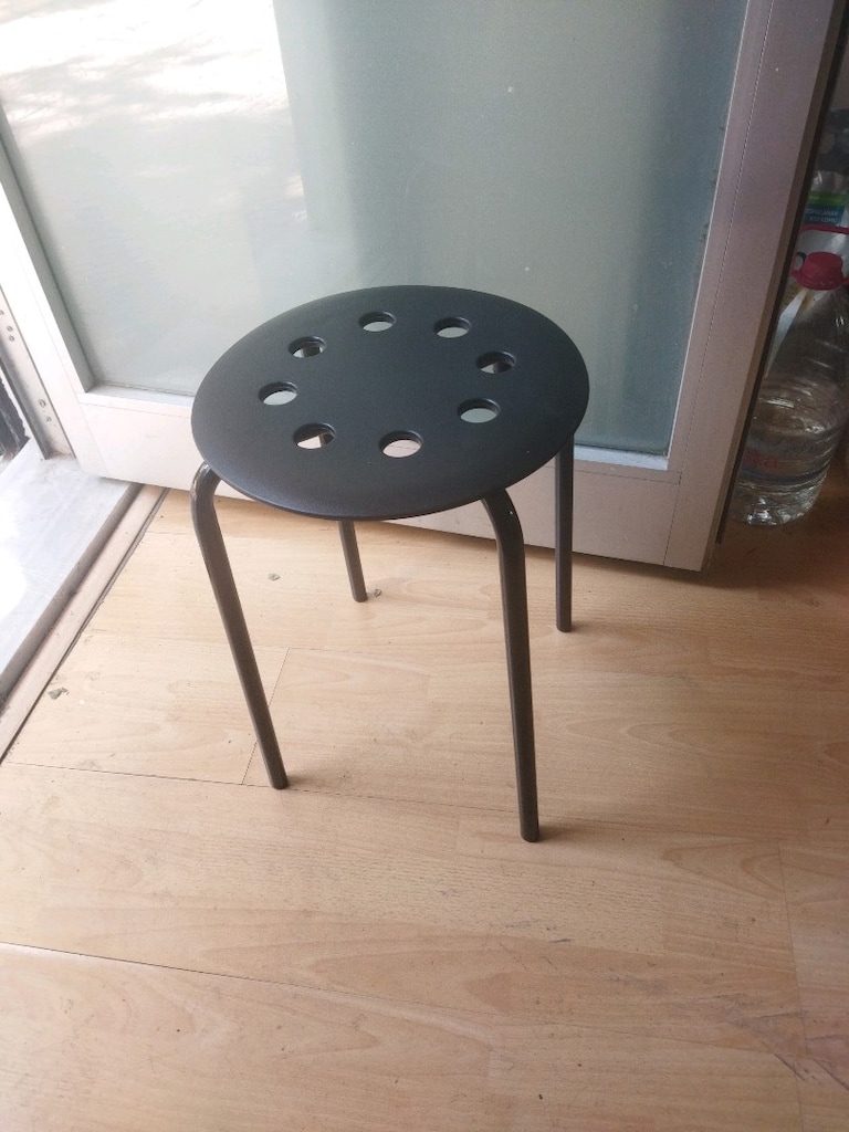 plastik tabure Ikea siyah - 2