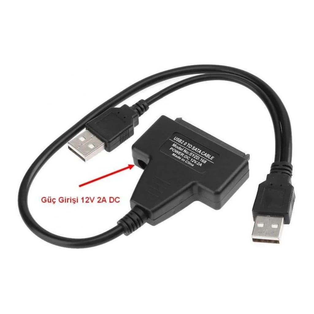 USB 2.0 To SATA 2.5/3.5 inc HDD SSD Harddisk Okuyucu Dönüştürücü - 4