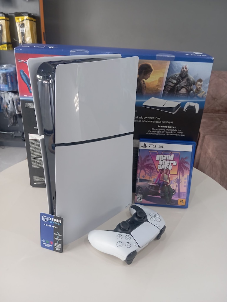 PS5 SLİM DİGİTAL 1 KOL GARANTİLİ FULL SET GTA 6 İÇİN HAZIR - 3