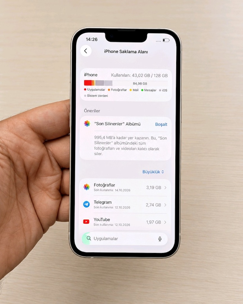 iPhone 13 128 GB Beyaz Türkiye Cihazı Kutulu Faturalı - 5