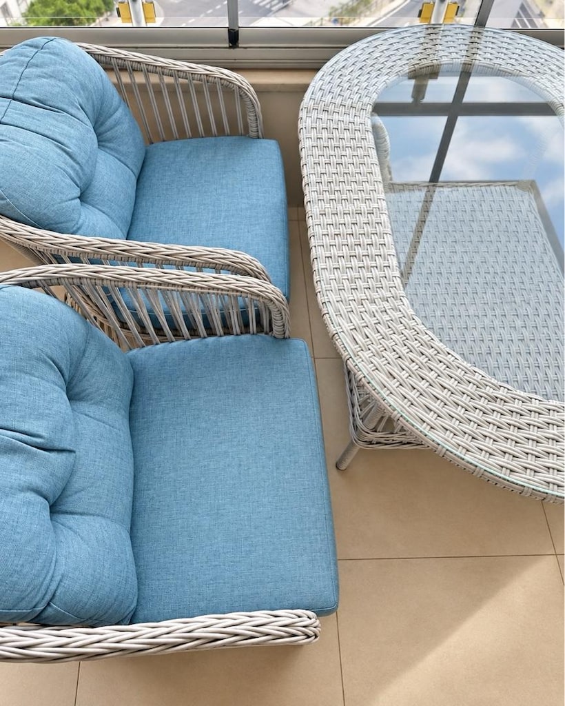 Tertemiz 4 Kişilik Rattan Balkon Takımı | Cam Masalı - 2
