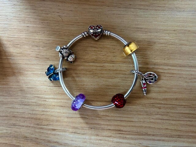 Orjinal Pandora Gümüş Bileklik + 6 Orjinal Charm