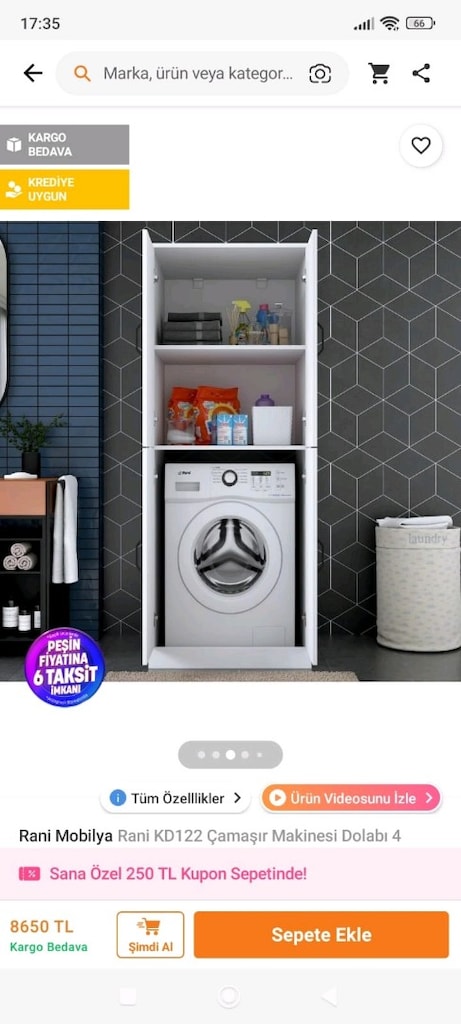 kurutma/ çamaşır makinesi dolabı - 4