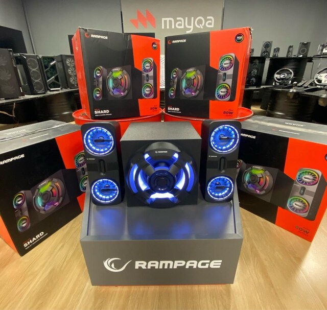Rampage RMS-311 SHARD 2+1 80W Siyah USB,FM,Bluetooth,HMDI Rgb Hoparlör
