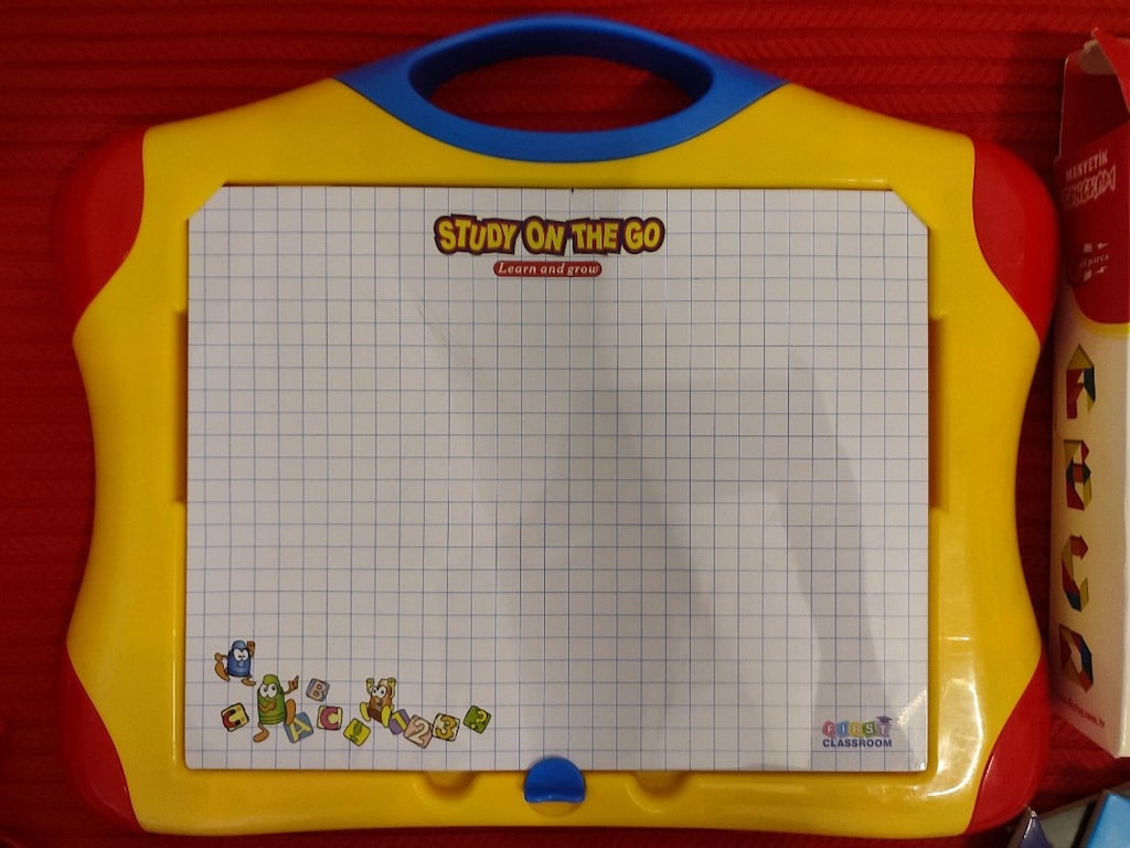 Manyetik yazı tahtası tangram harf rakam eğitici oyuncak - 14