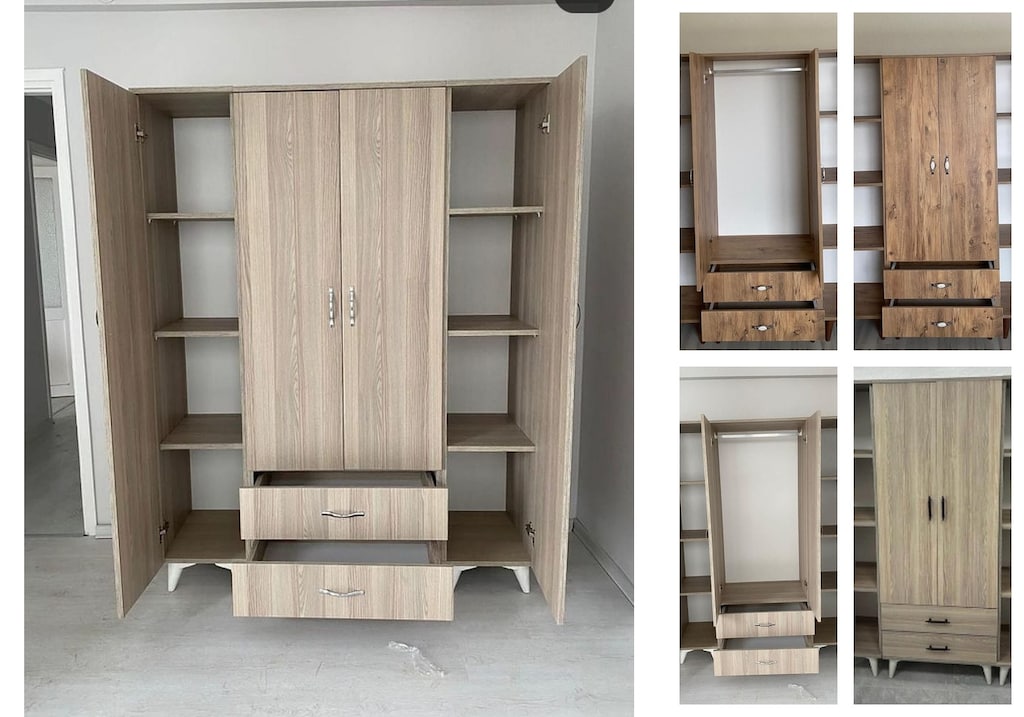 4 kapaklı elbise dolabı qolmybvqyj - 5