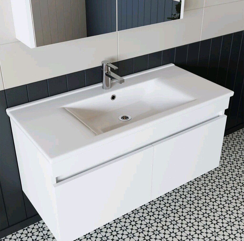 Hilton banyo dolabı 100 cm MDF - 4