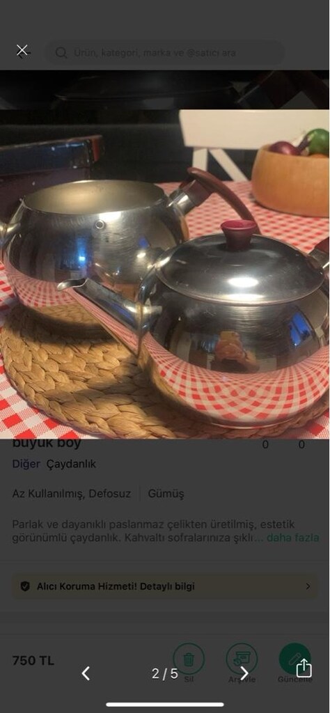 paslanmaz Çelik büyük demlik çaydanlık - 3