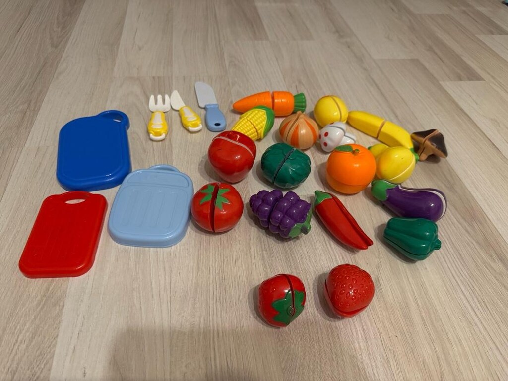 Kesilebilen meyveler ve tencere fincan set - 5
