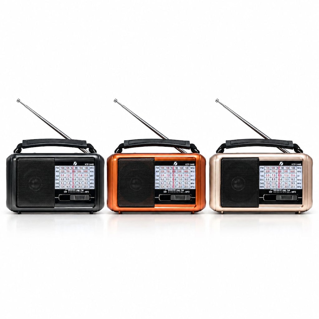 KTF-1448 Şarjlı Bluetooth Dünya Radyosu 8 Bant 10 LED Fenerli Radyo - 8
