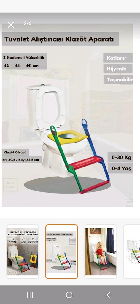 Merdivenli Çocuk tuvalet alıştırıcı adaptör - 3