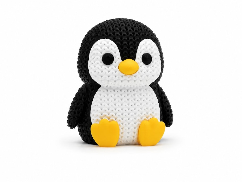 Yapı3D Örgü Dokulu Dekoratif Penguen Figürü - 5