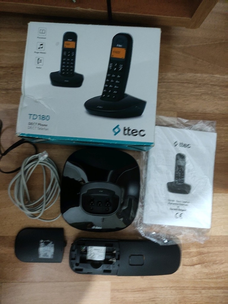 TELSİZ TELEFON TD180 TTEC TELEFON- (SİYAH) SIFIR KUTULU ( PİLSİZ ) - 5