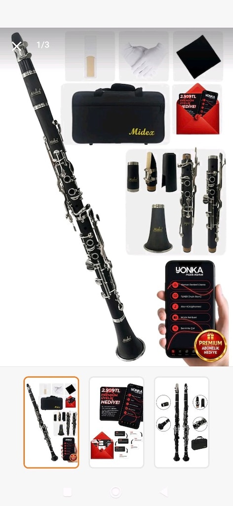 Midex Bns-400 Sol Klarnet 4 yüzüklü 1 haftalık - 3