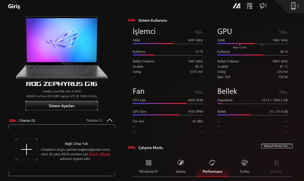 ASUS ROG ZEPYHRUS 16 RTX5080 - 2