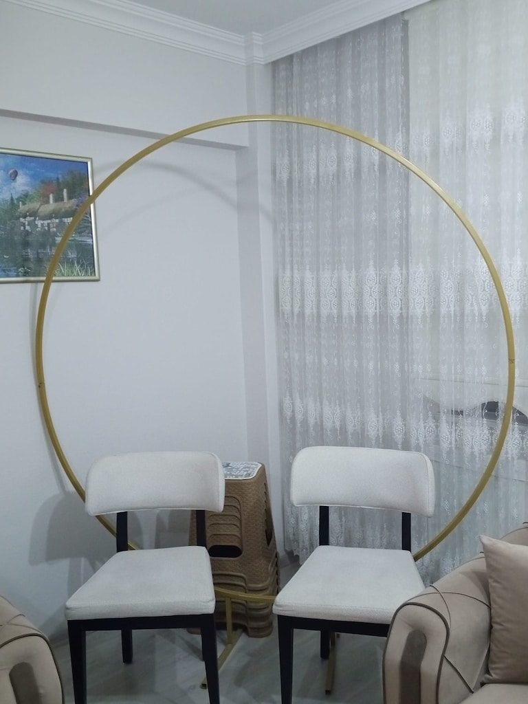 metal çember tag ve 5metre beyaz dekorasyon tülü - 2