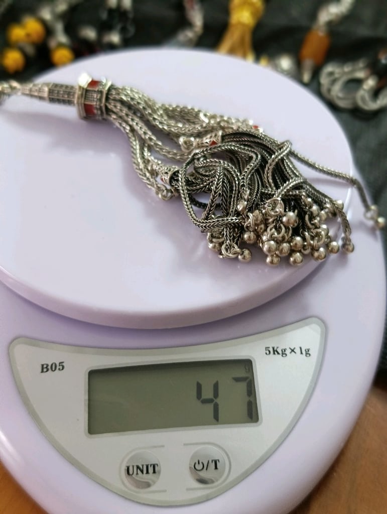 ateş kehribar 45gram gümüş püsküllü - 4