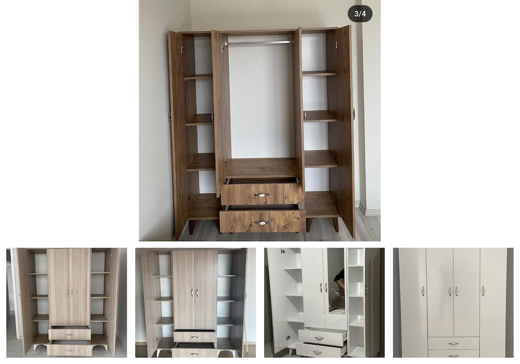 4 kapaklı elbise dolabı hpdwxiyzik - 2