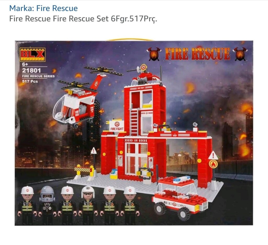 Fire Rescue Fire Rescue Set 6 FİGÜR.517 PARÇA LEGO - 2