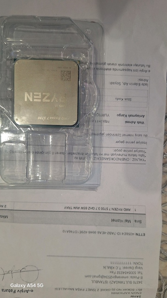Ryzen 7 5700 (sıfır) kullanılmadı - 2