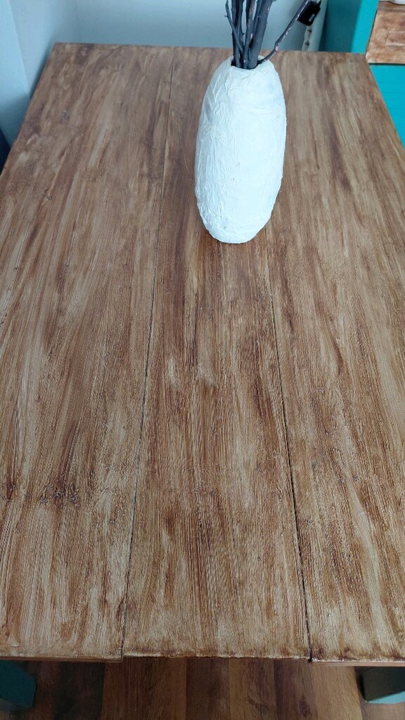 Retro Esintili Turkuaz Renkli Özel Tasarım Masa (Acil Satılık) - 2