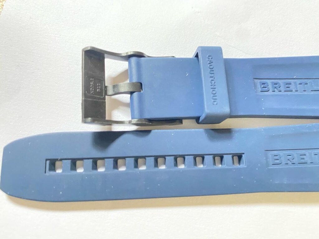 Breitling lacivert 24 mm silikon kordon tokalı - 7