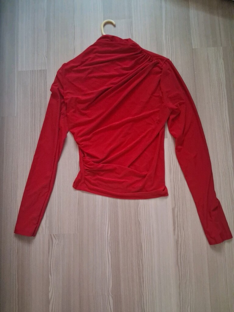 kırmızı kadın oysho blüz ve kırmızı kadın likralı kumaş pantolon takım - 3