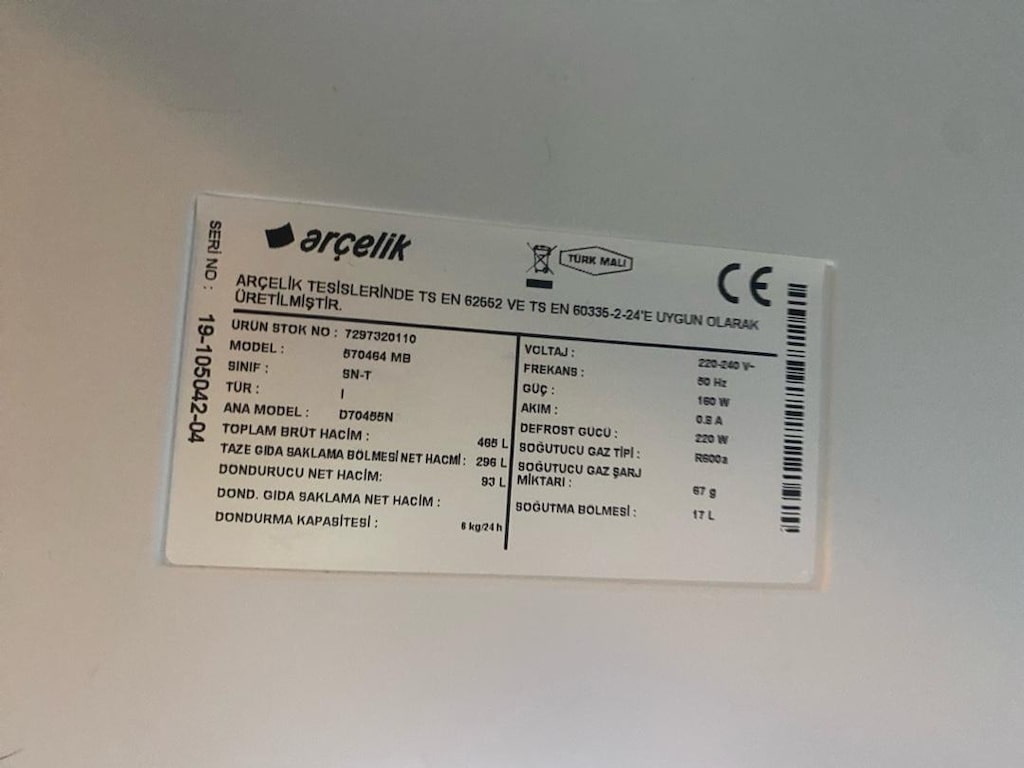 Arçelik 570464 MB No Frost Buzdolabı - 2