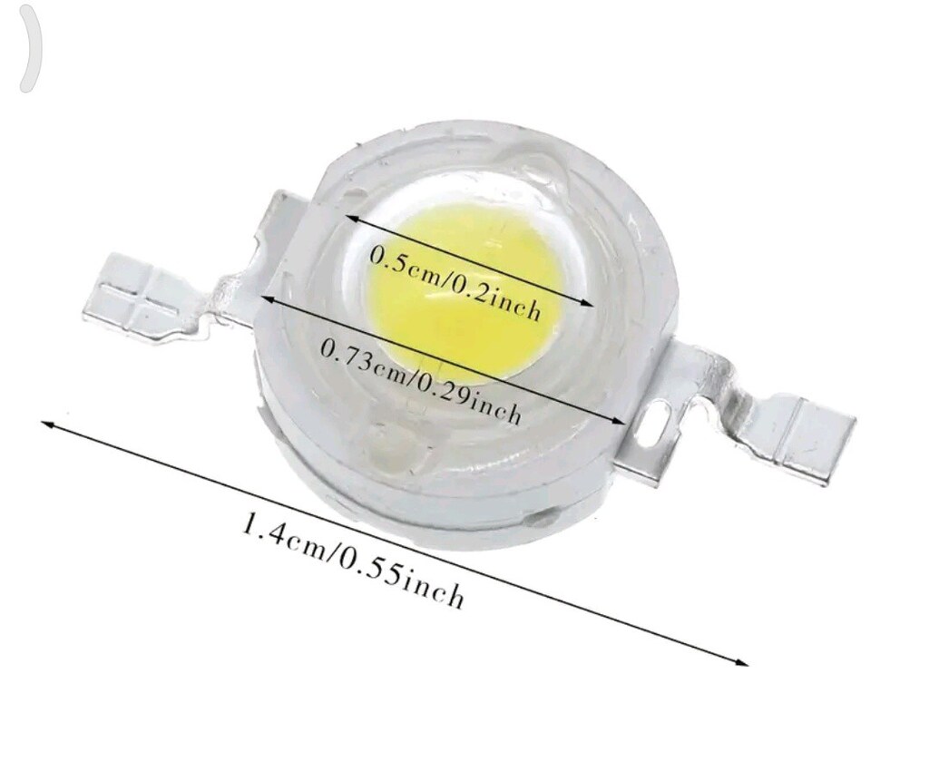 beyaz güçlü led 3V-3.4V 1W - 3