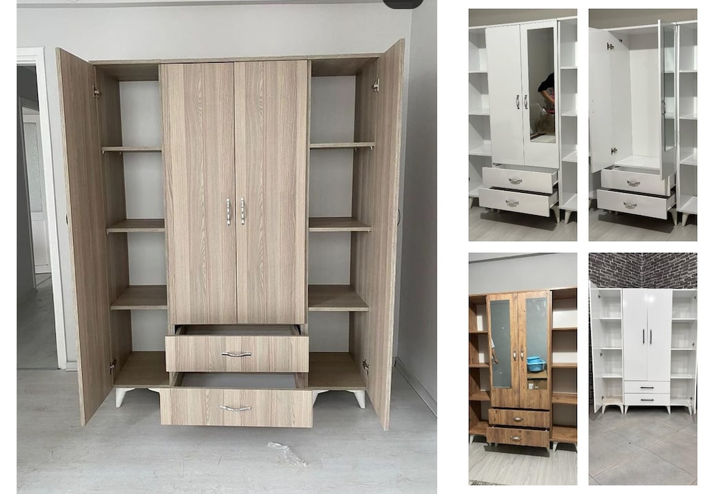 4 kapaklı elbise dolabı qzuiszxdnj - 5