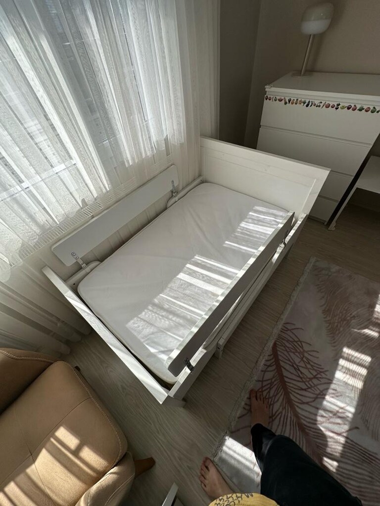 SUNDVIK/LURÖY BEYAZ 80x200 UZAYABİLEN ÇOCUK KARYOLASI+YATAŞ DÖŞEK - 2