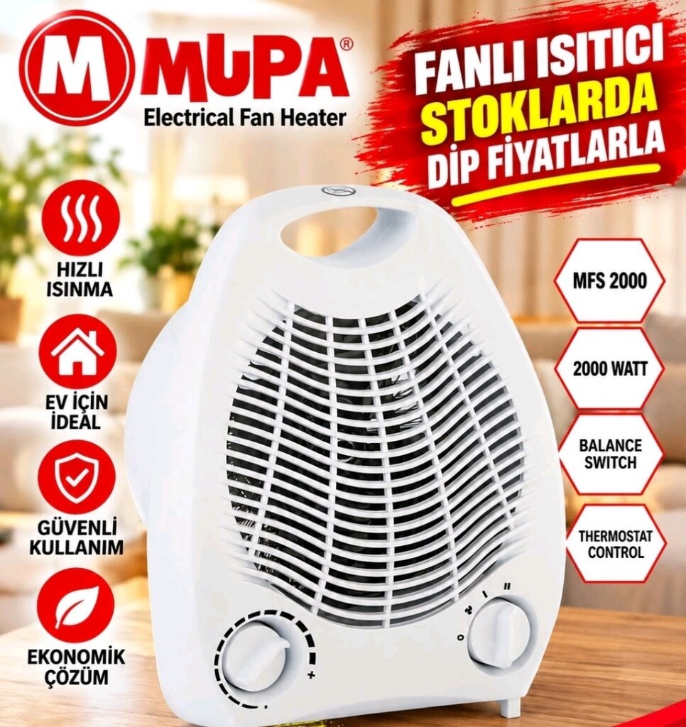 DEV KAMPANYA FANLI ISITICI SOBA ELEKTRİKLİ SOBA ELEKTRİKLİ ISITICI