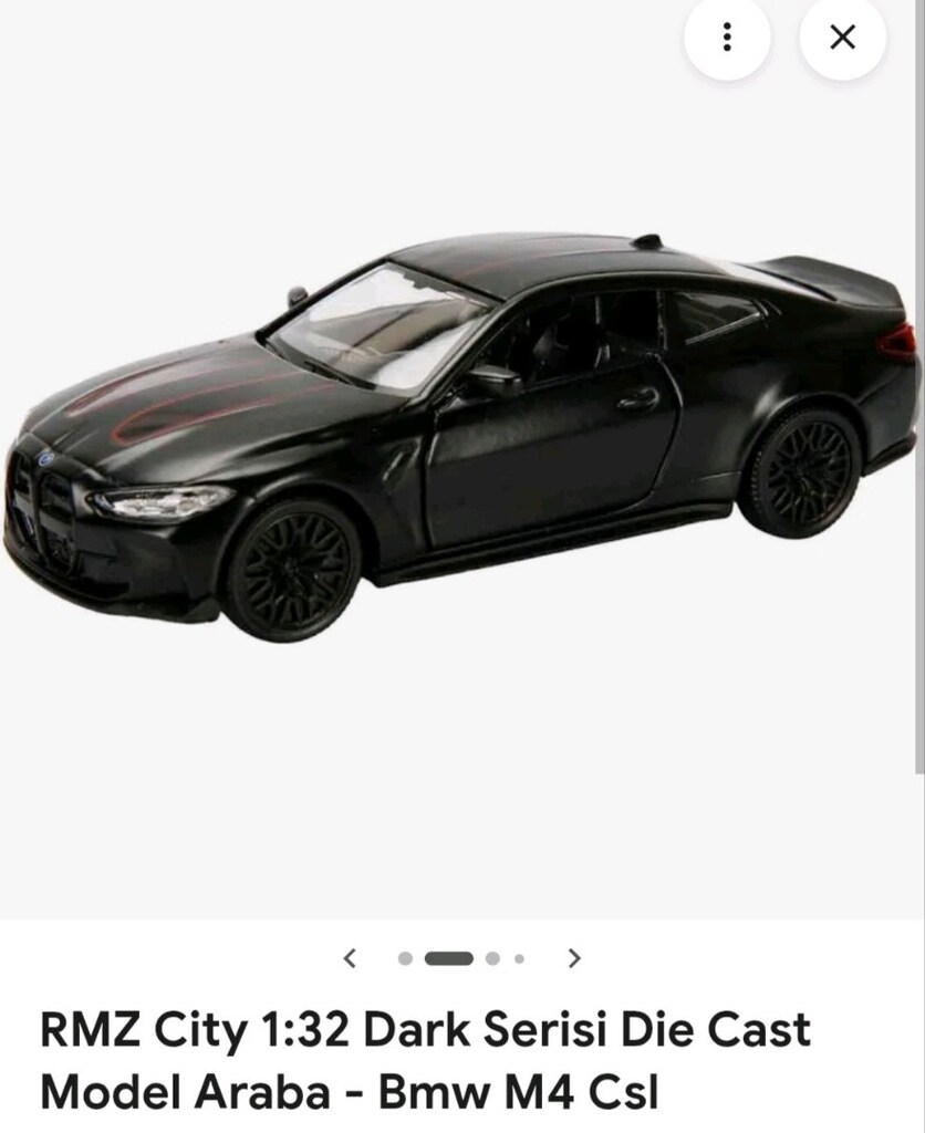 remz serisi BMW M4 siyah model araba 1.32 - 3