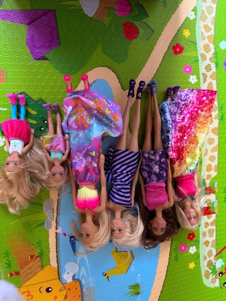 asansörlü kaydıraklı barbi evi/barbie gardrop/4 barbie+2 chelsee bebek - 6