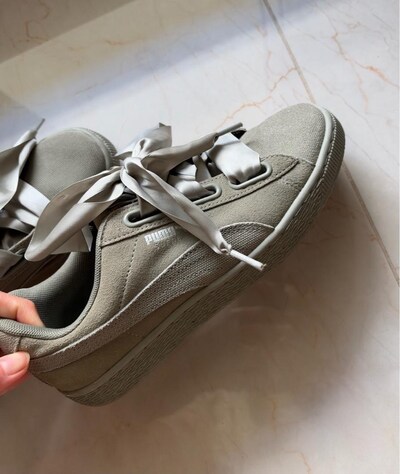 Puma Suede Heart Gri Kadın Sneaker