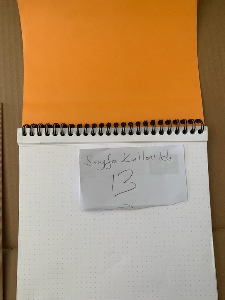 6 adet Defter CONSON-Siyah ve Beyaz Eskiz-DOT GRID-Suluboya bloğu - 11