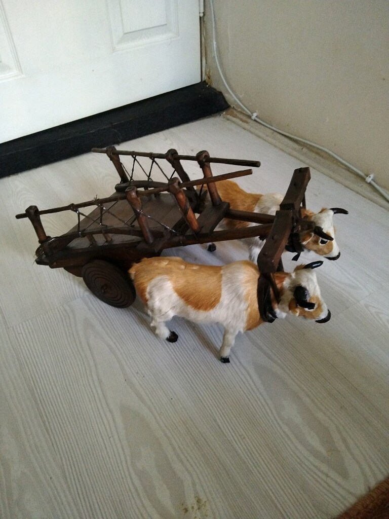 ahşap kağnılı, biblo - 4
