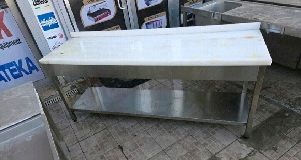 Polyemit Tezgah Et Kesme Tezgahı Çalışma Tezgahı Endüstriyel 2 Metre - 3