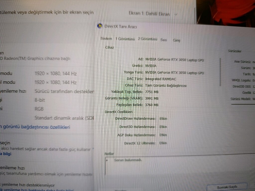 Temiz HP Pavilion Gaming | Ryzen 5 5600H - RTX 3050 - 16GB RAM - 144Hz - 9