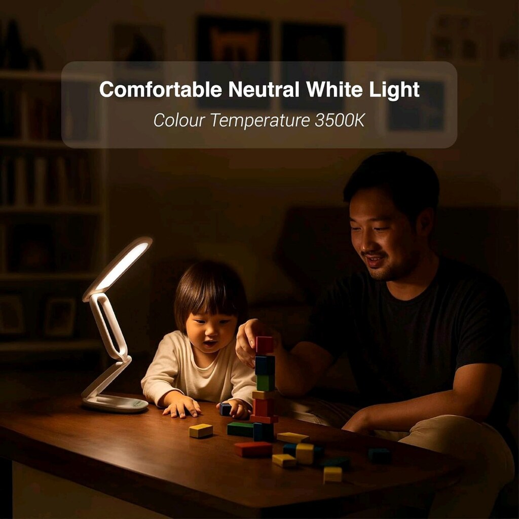 Soft Led Masa Lambası 4W Şarjlı Katlanır Gece Lambası - 3
