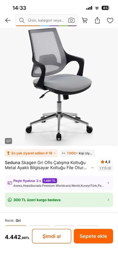 SEDUNA BİLGİSAYAR KOLTUĞU ve EVDEMO ÇALIŞMA MASASI - 5