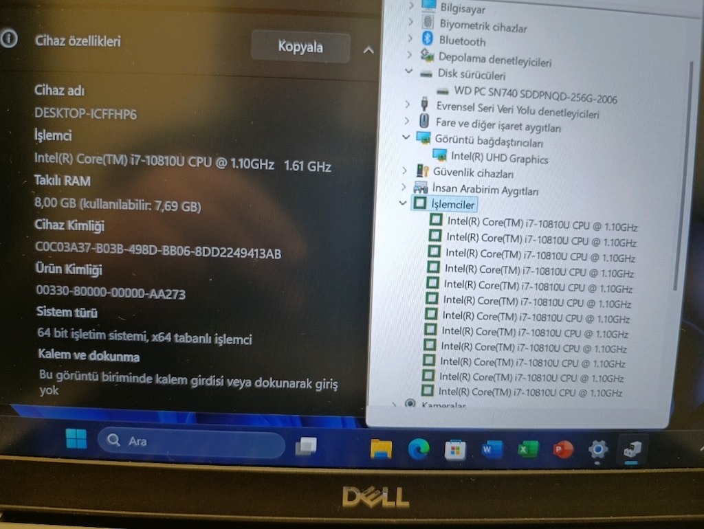 Dell Latitude 5310 – Intel Core i7 / 8 GB RAM / 256 GB NVMe SSD - 6