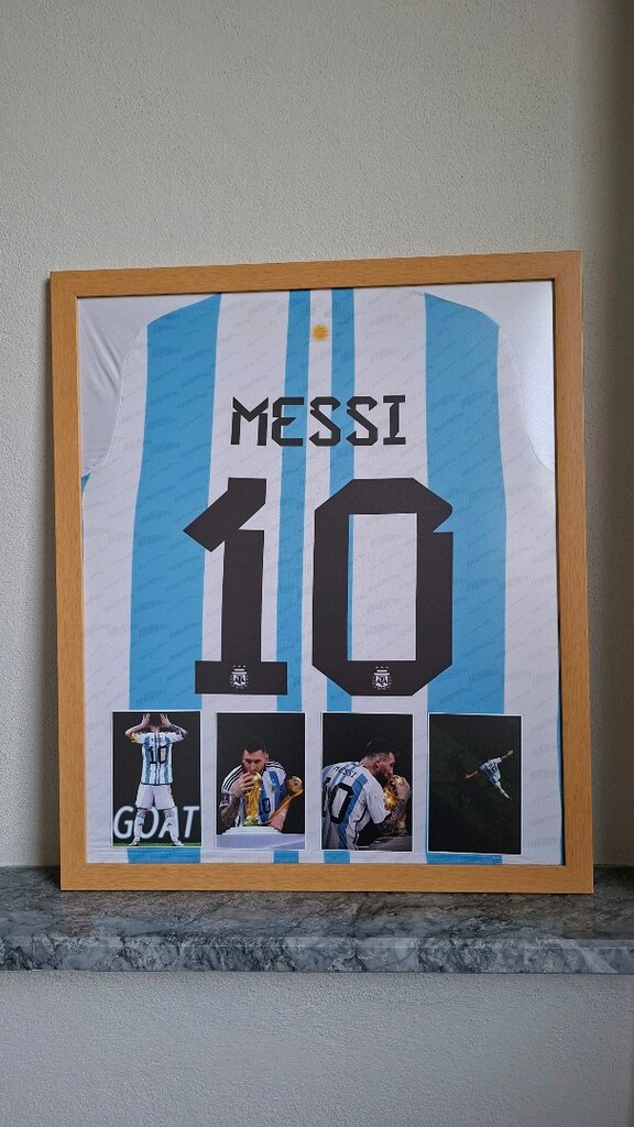 Çerçeveli Arjantin Lionel Messi Forması - 4