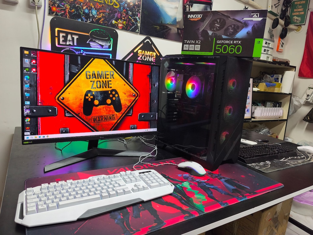 DDR5 Ryzen 5 7500F-16 GB-1 TB-RTX5060 8GB-27 İnc 180Hz Monitör - 4