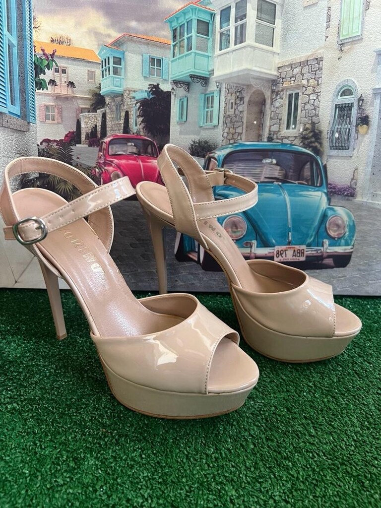 krem rugan platform ayakkabı - 6