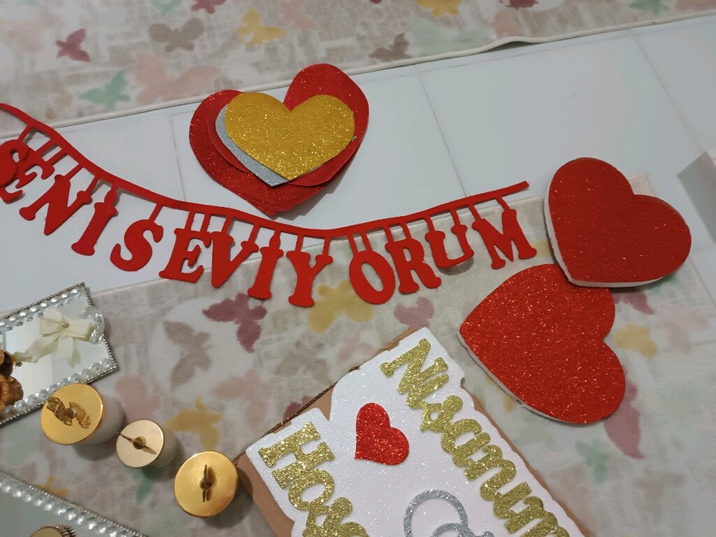 Nişan tepsi kahve bardağı mumluk ve süs cam Seti - 11