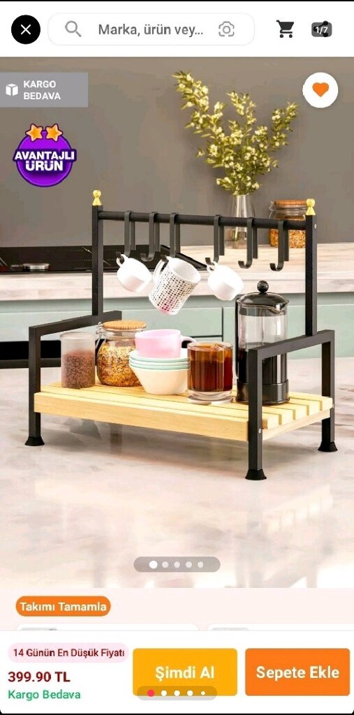 Mini kahve köşesi raflı kancalı Organizer düzenleme - 10
