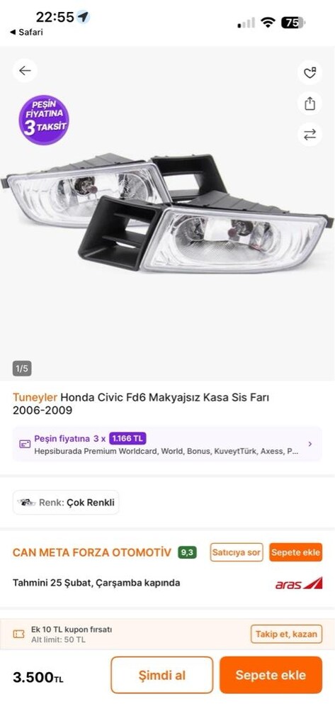 HONDA CIVIC FD6 SİS FARI - 6