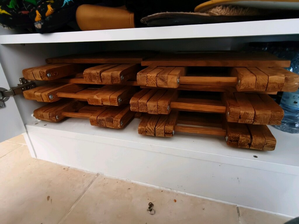 KATLANIR AHŞAP MASA SANDALYE TAKIMI - AĞAÇ - 4